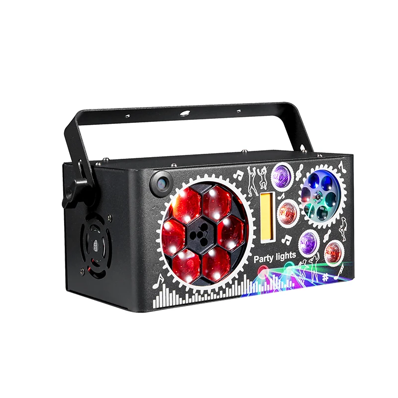 7 in1 RGB LED Disco Lights Stage Laser Effects Remote Control DMX Sound Activated Indoor Bar DJ Christmas Christmas Lights