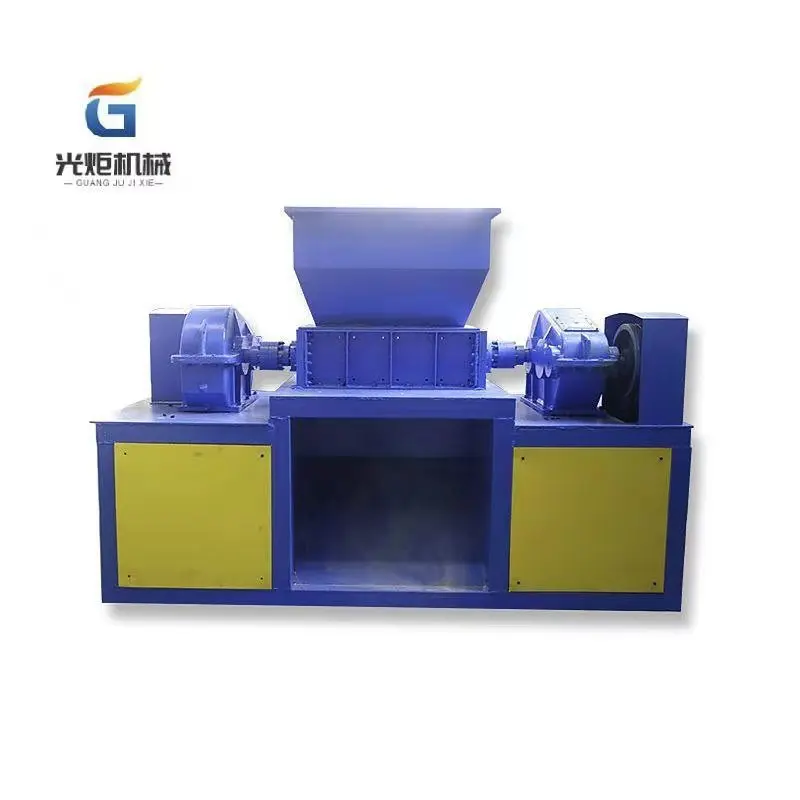 Domestic waste recycling station double shafts shredder blade Crushing