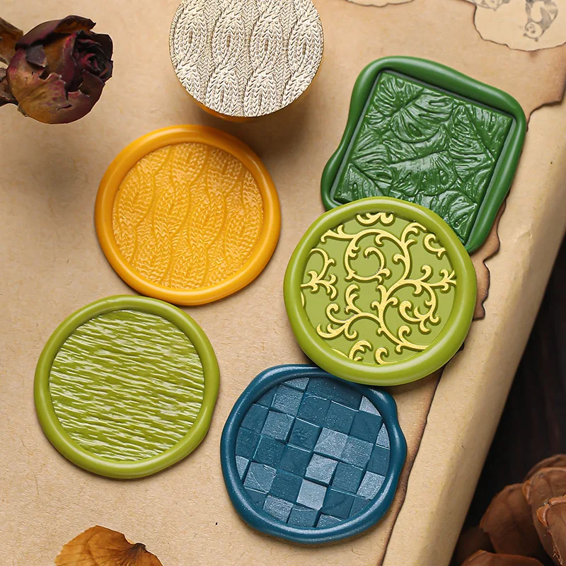 New Product Texture Series Bee Letter Skull Retro Wood Texture Wax Seal Stamp Head