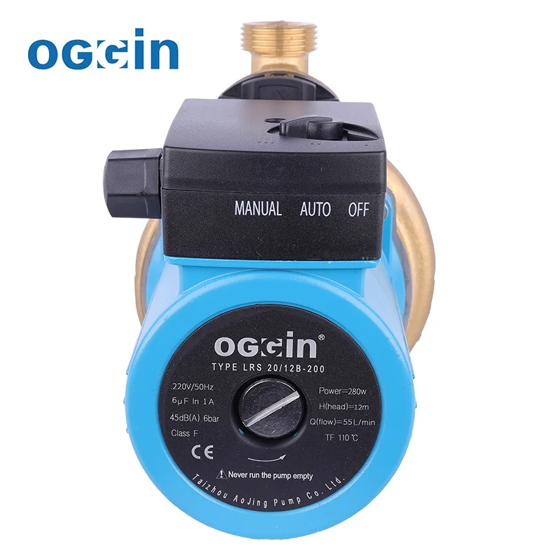 280W domestic high temperature shower booster pump pressure aluminum core water pump heating system electric circulating pump