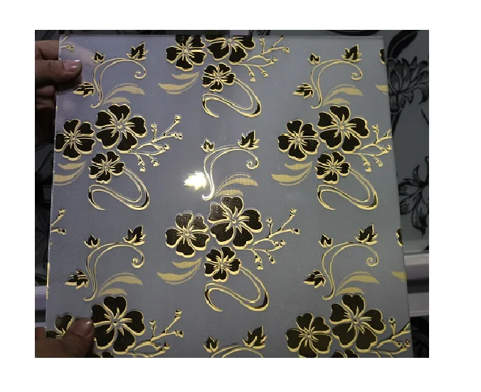 High Quality Ice Acid Frosted Flower Ceiling Glass for Art Decoration Colourful Window Glass Partition Wall