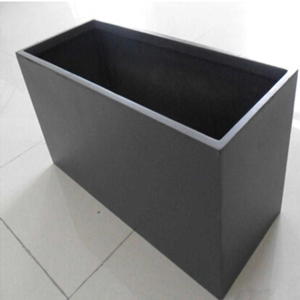 Big Rectangle Planter Box Outdoor Fiberglass Planters Wholesale Fiber Clay Pots