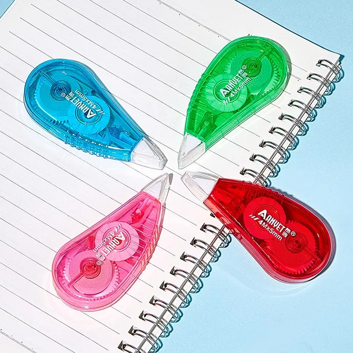4 colors Customized Correction Tape Factory School Supplies Stationery Correction Runner Correction Roller Tape