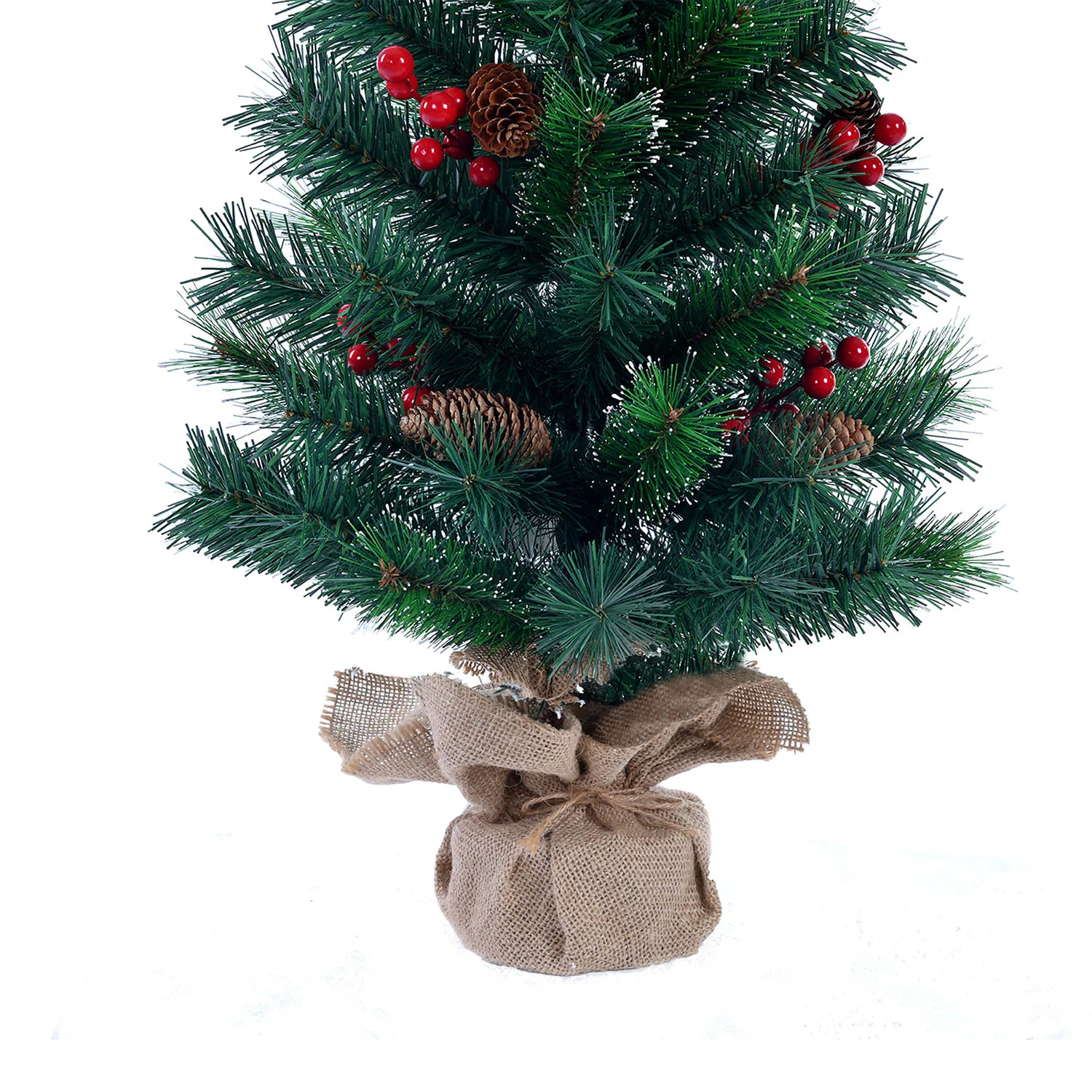 Mini Christmas Tree Small Size 45cm 60cm 90cm Table Decoration Pvc and Pine Needle High Quality Material