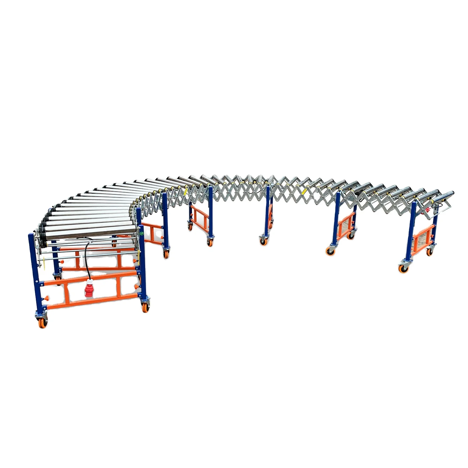 Unloading Lines Retractable Roller Transfer Conveyor Heavy Loading Capacity Flexible Rollers Conveyors