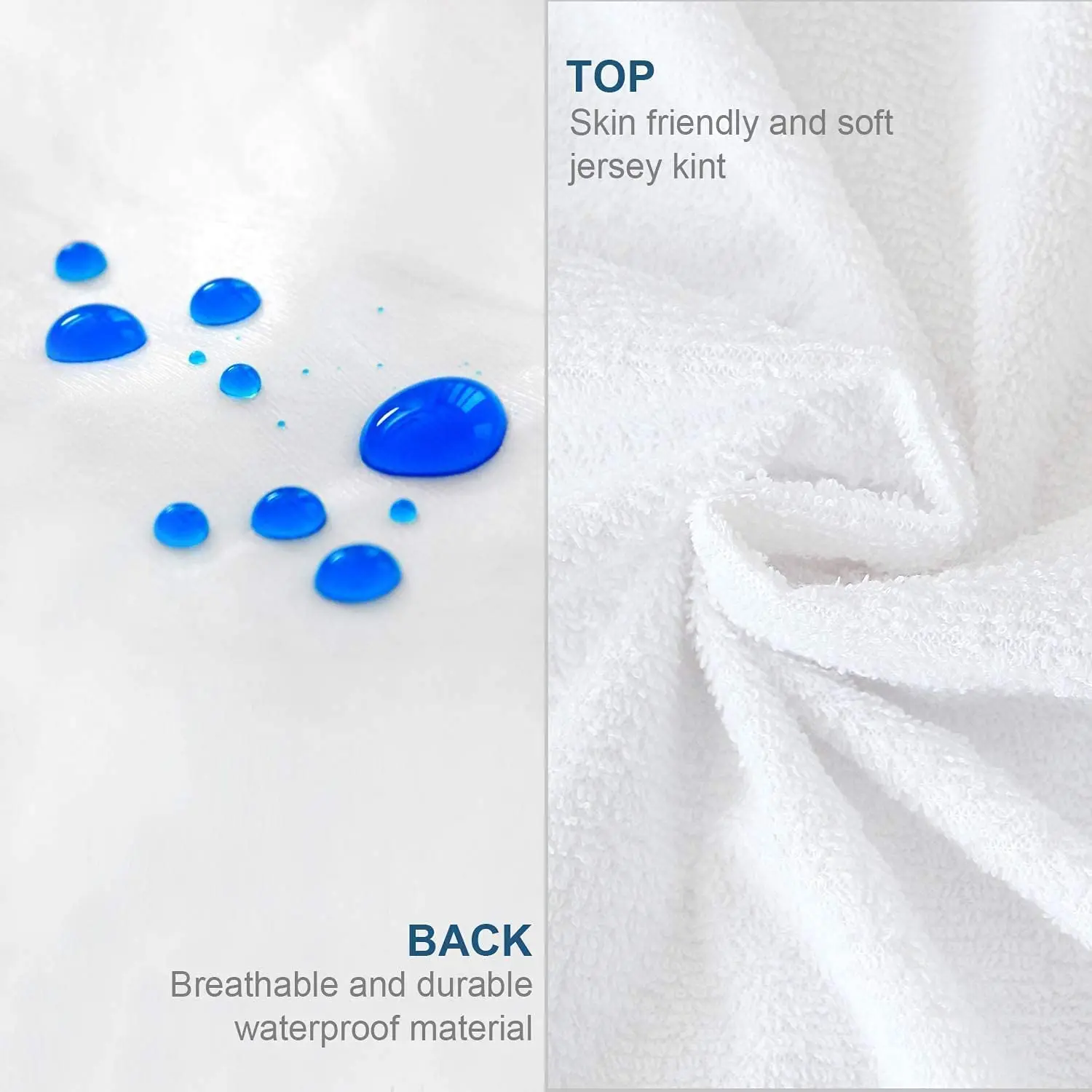 Ultra Soft Cotton Terry Surface Single Bed 6-Side Waterproof Baby Crib Mattress Encasement Protector