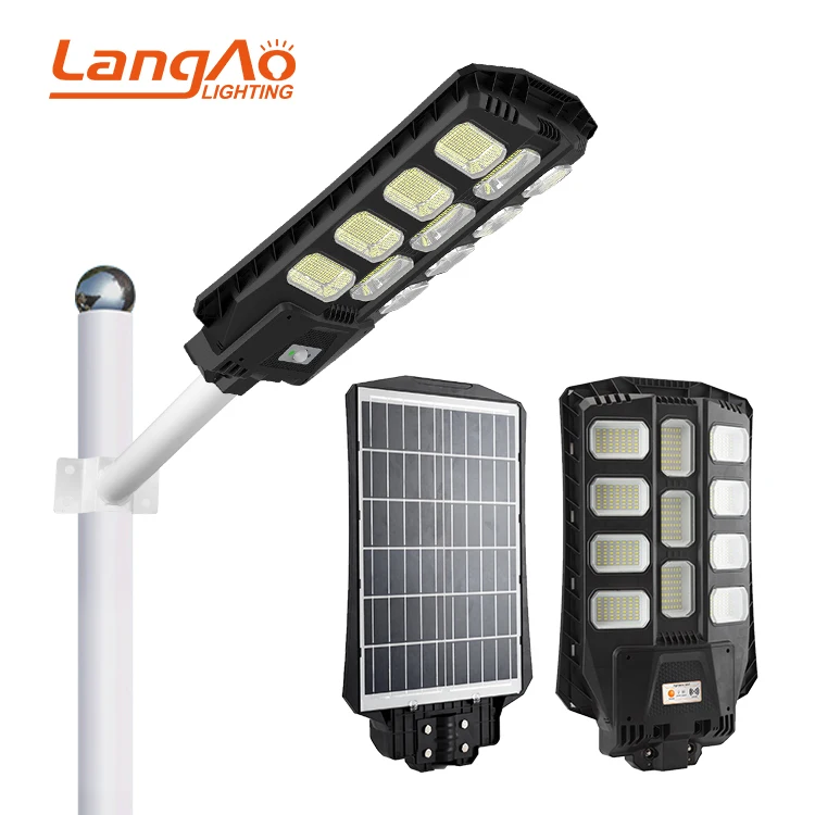 High Bright Lighting Road Waterproof Ip65 300 400 500 W Aluminum Outdoor All In One Solar Led Street Light