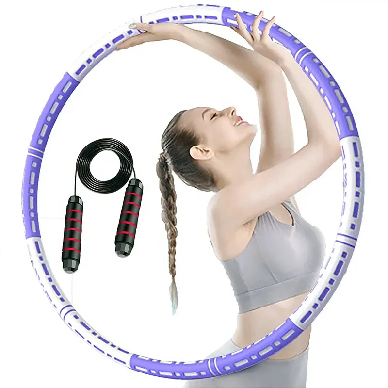 Adult Fitness Equipment Stainless Steel Foam Detachable Hoola Hoops Weighted Body Building wholesale Hula hoops