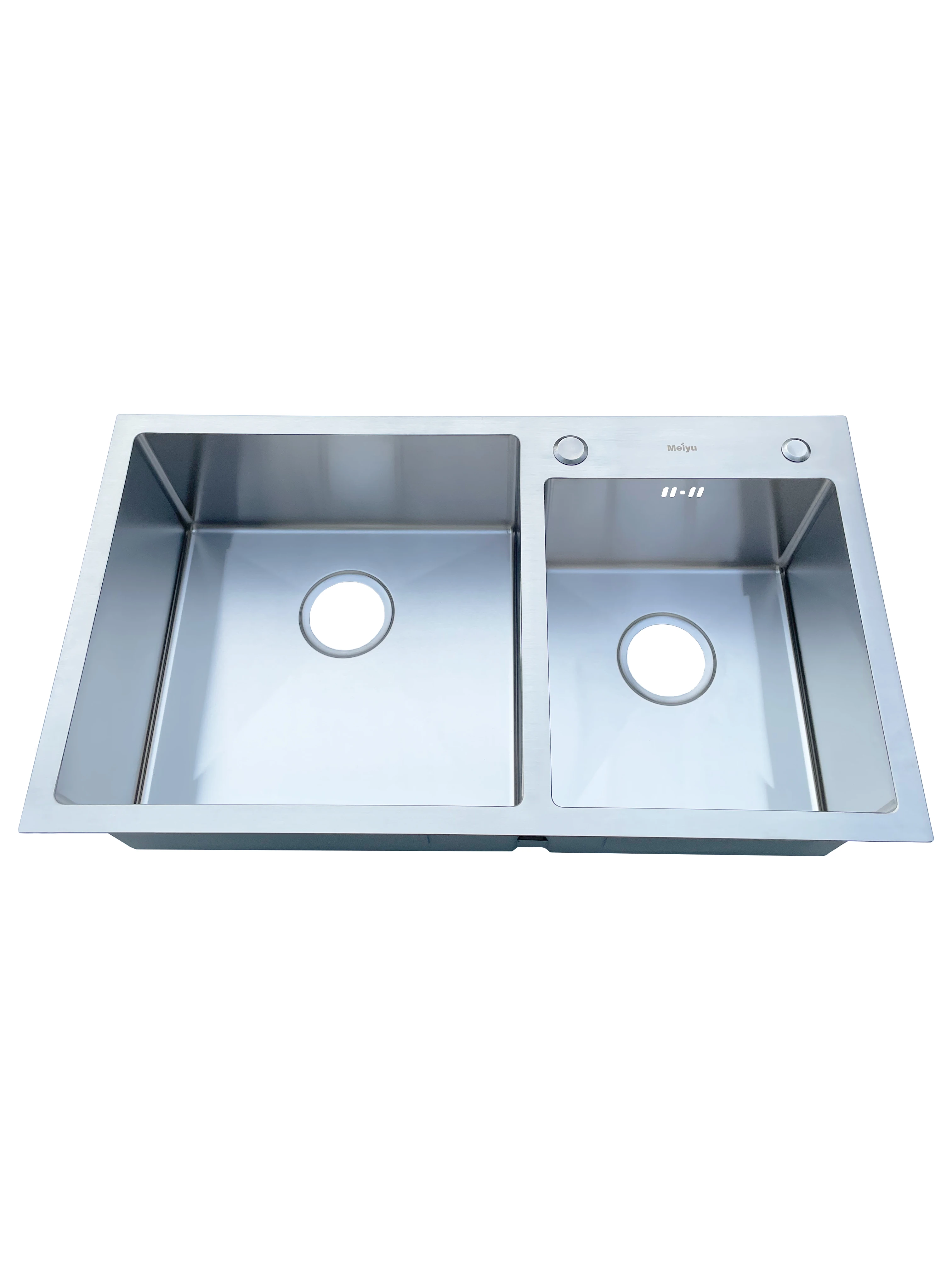 Handmade Stainless Steel Black Nano Sink No Fading Double Bowl  Kitchen Sink