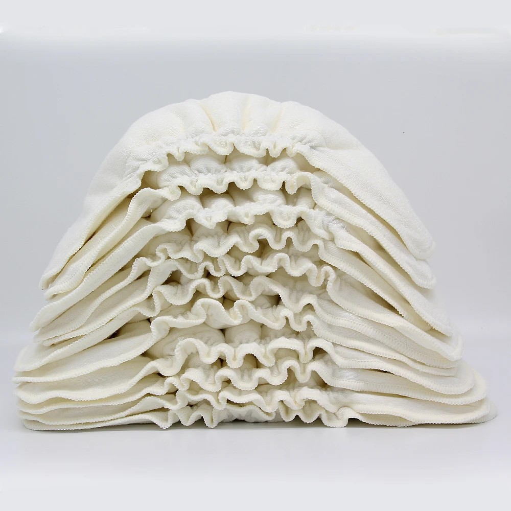 Goodbum washable 5 layers elastic bamboo fiber insert reusable 35 * 13.5cm Strong absorption bamboo Terry cloth diaper insert