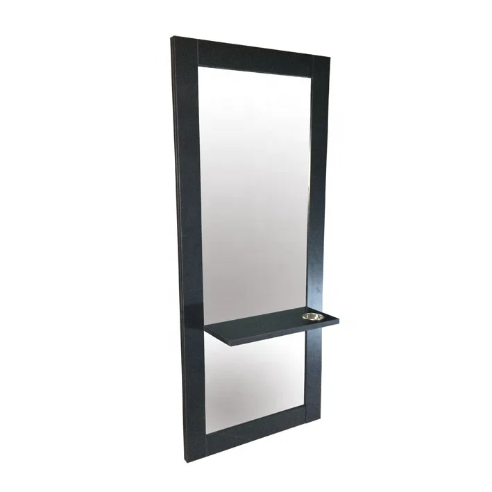 Black wholesale wall hanging stand full mirror hair barber salon shop hair furniture styling hair mirror