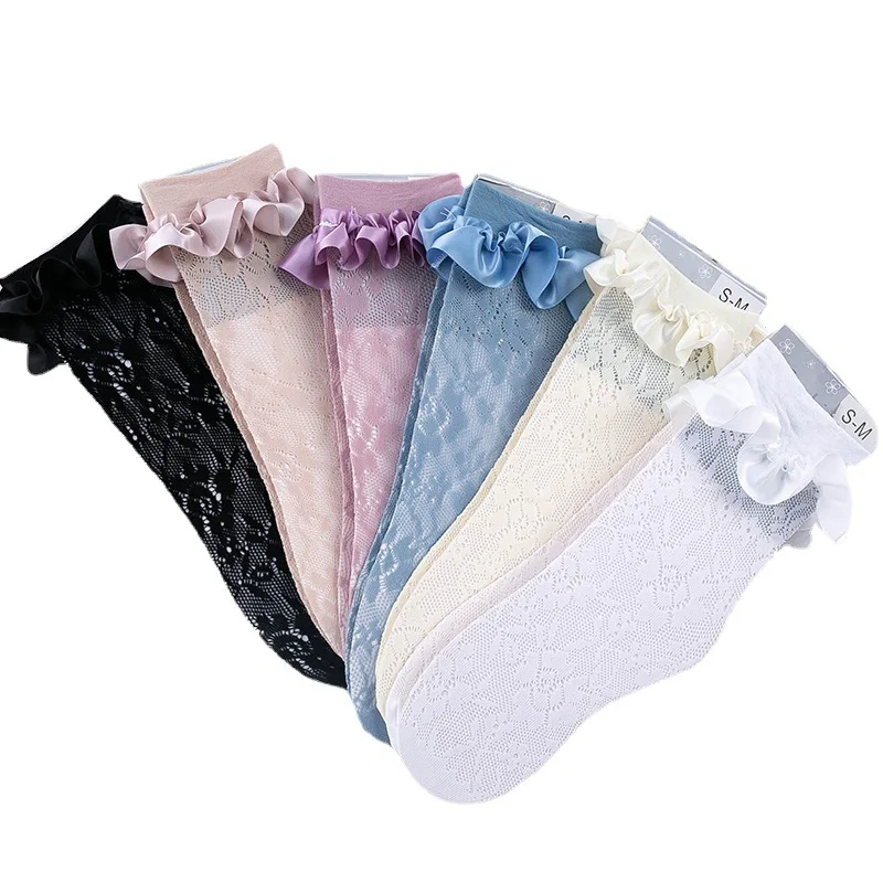 2021 Summer Toddler Rose Lace Ruffle Socks Mixed Colors 3-8 years