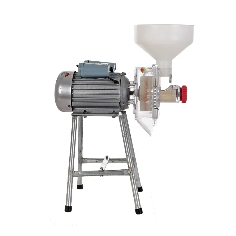 Fish feed stuff grinder small beans grinding machine grain soybeans beans double disc grinding mill machine