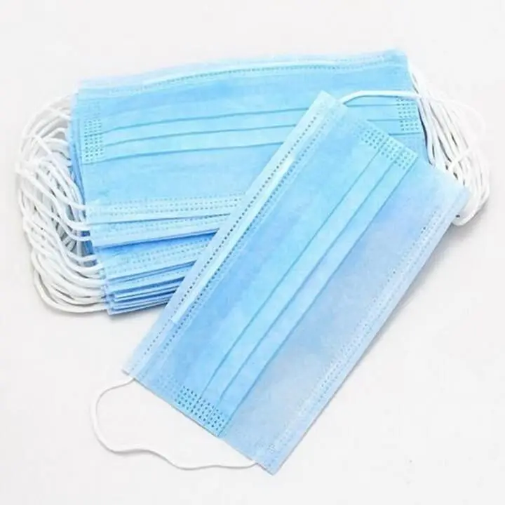 Face Mask with earloops 3 layers non sterile Non Woven Disposable Surgical