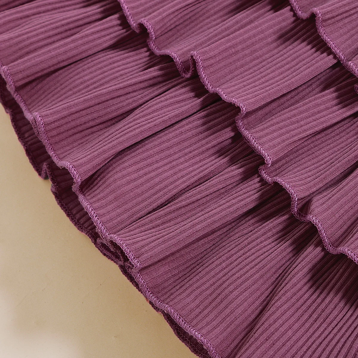 Newest Summer Children Clothes Sweet O-neck Shorts Puff Sleeves Kids Dresses Casual Girls Dresses with Ruffles