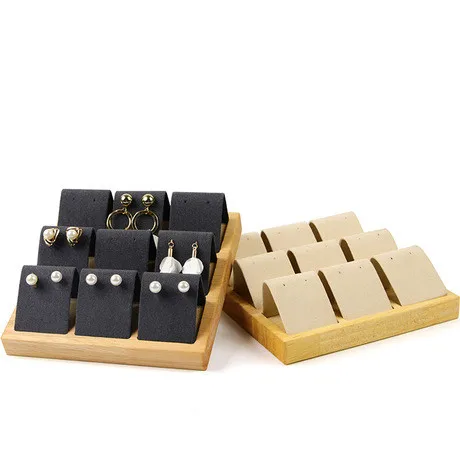 Wholesale Wood Jewelry Display Props High Quality Jewellery Display Stand Earrings Display Stand