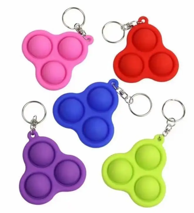 Hot Selling Mini Fidget Toys Keychain Stress Fidget Toys Keychain Fidget Simple Dimple Toy For Adults And Children
