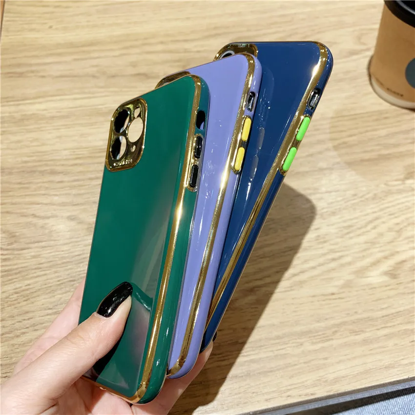 Подходит для iP11 гальваническое покрытие 6D Чехол для мобильного телефона ip11Max защитный чехол 78plus противоударный мягкий чехол из ТПУ