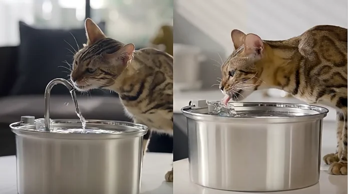 3.2L Cat Water Fountain Automatic Stainless Steel Pet Fountain Dog Water Dispenser with Ultra-Quiet Pump Cat supplies Hot Sale