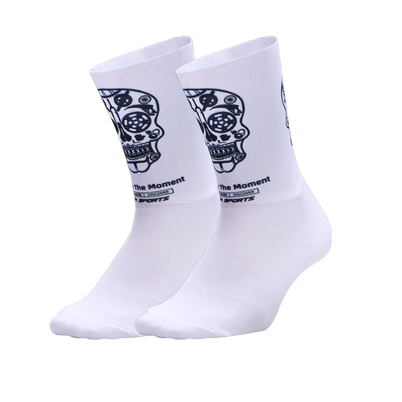 Halloween style novelty Men Skeleton Cotton Breathable print socks Quick Dry Crew Bicycle sport socks