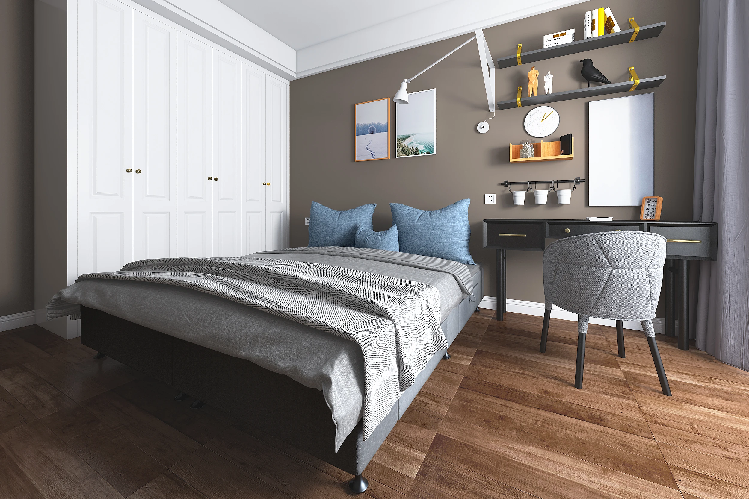 2 Person Comfortable Modern Wood Simple Double Luxury Soft Bed With Storage Drawers