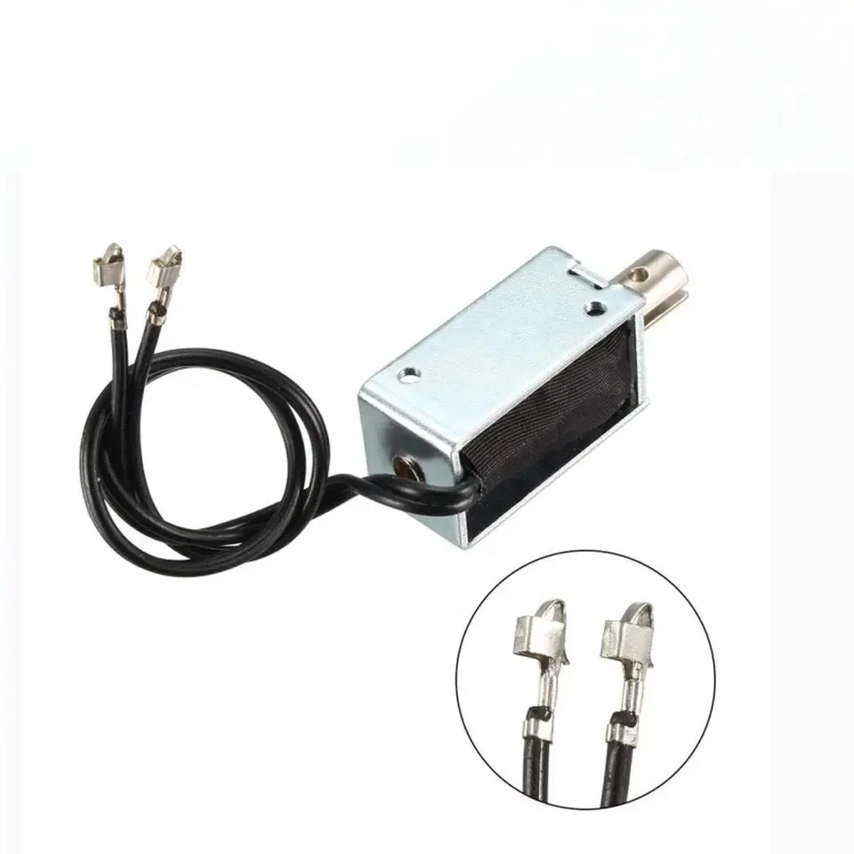 1630mm DC 3V/6V Push Pull Type Open Frame electric lock pick Electromagnetic Solenoid