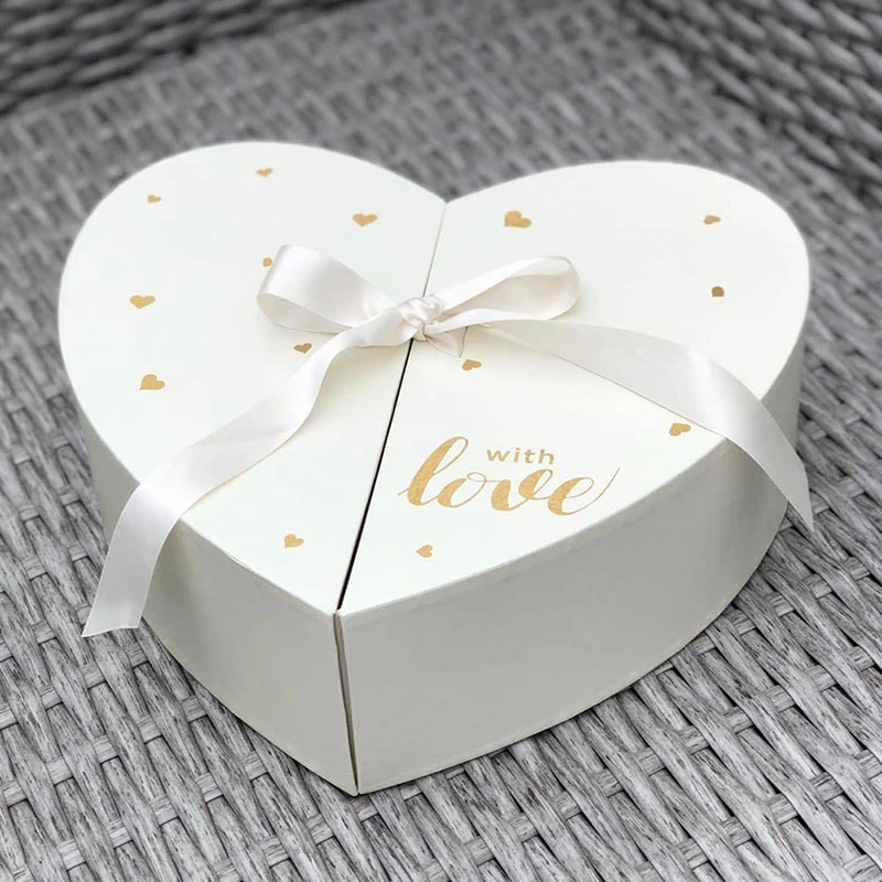 Wholesale custom luxury white love heart shaped flower box with insert foam for preserved rose nice heart shape gift box packing