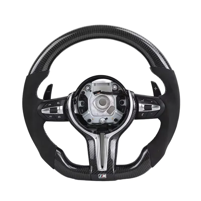 Non-slip Alcantara Leather Carbon Fiber M Sport Steering Wheel for BMW F25 F82 F45 X5 E53 E46 E92 M3 X1 F48 X3 F25 X3 E83 Z3 Z4