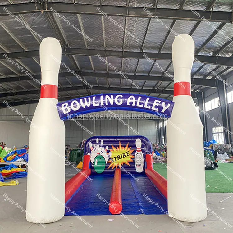 Outdoor indoor factory price inflatable bowling sport games for backyard playing