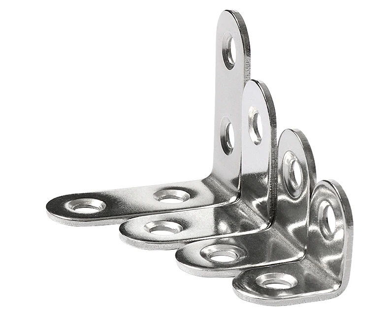 L Bracket Corner Brace Sets Sliver Stainlessy Steel 90 Degree Right Angle corner Brace Joint Bracket Fastener Furniture