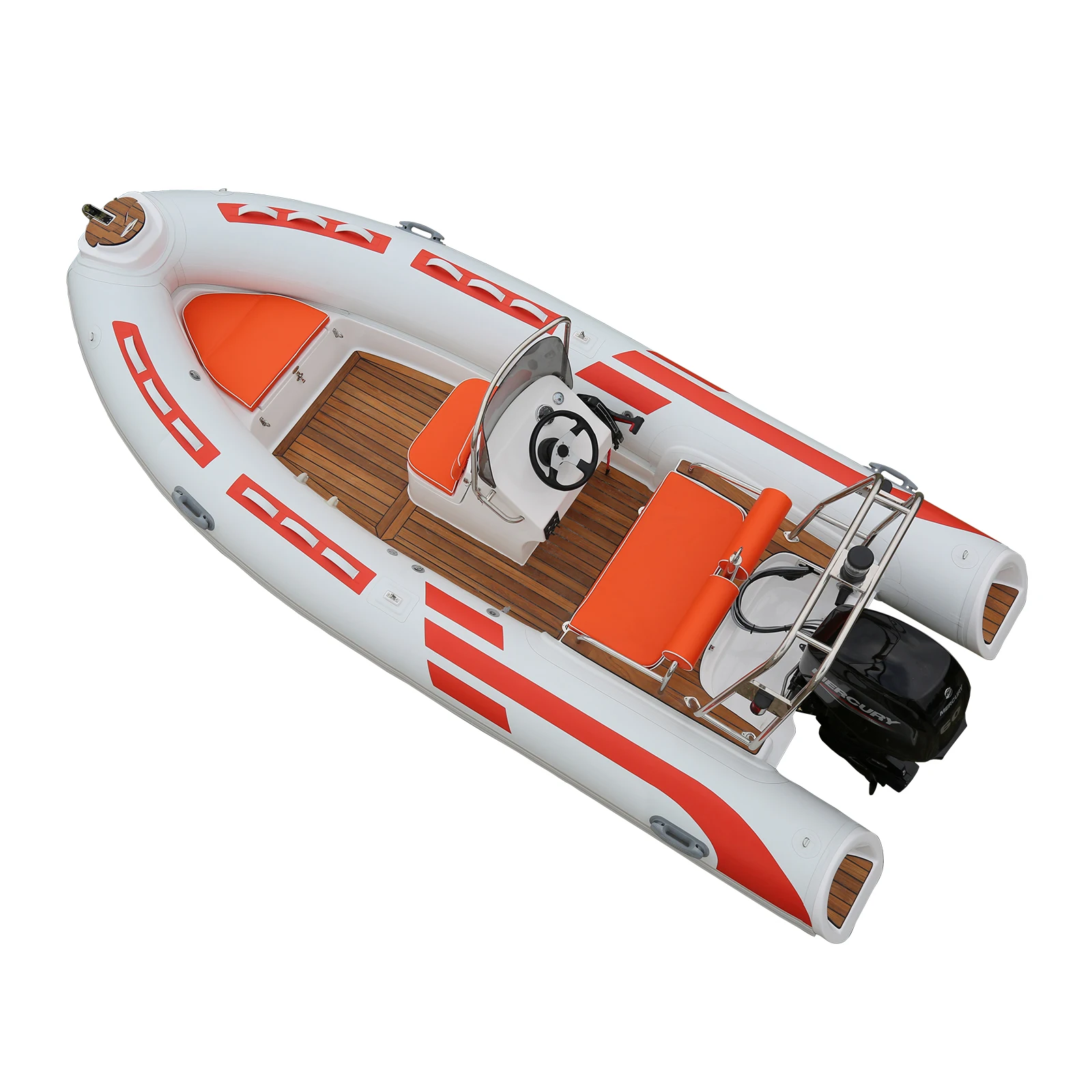 High-Speed Deep V Hull Inflatable Rowing Rib Boat 1.2mm PVC Sport Fishing Boat with Durable Engine for Sport Fishing