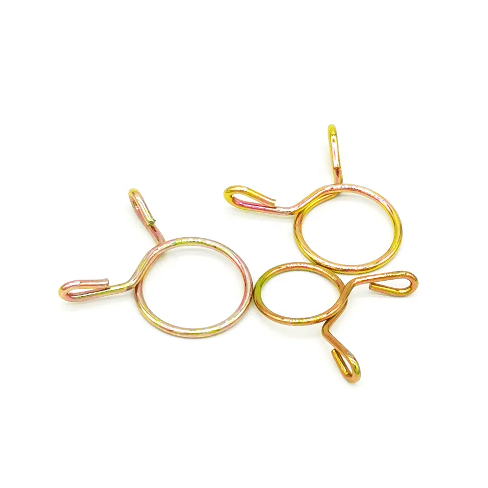 Mn65 Steel Single Wire Hose Clamps Adjustable Pipe Clamp for Fixing Spring Wire Ring Cable Clips Clamps