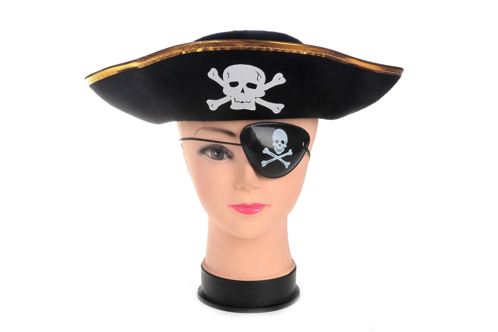 Halloween pirate accessories costume game pirate captain dress up show hat Caribbean pirate captain hat