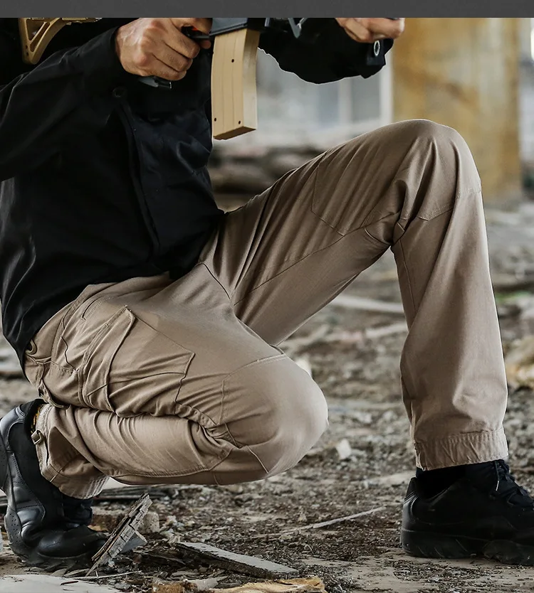 2023 High Quality Waterproof Cargo Pants Solid Sweatpants Trousers Outdoor Straight Men Tactical Cargo Pants