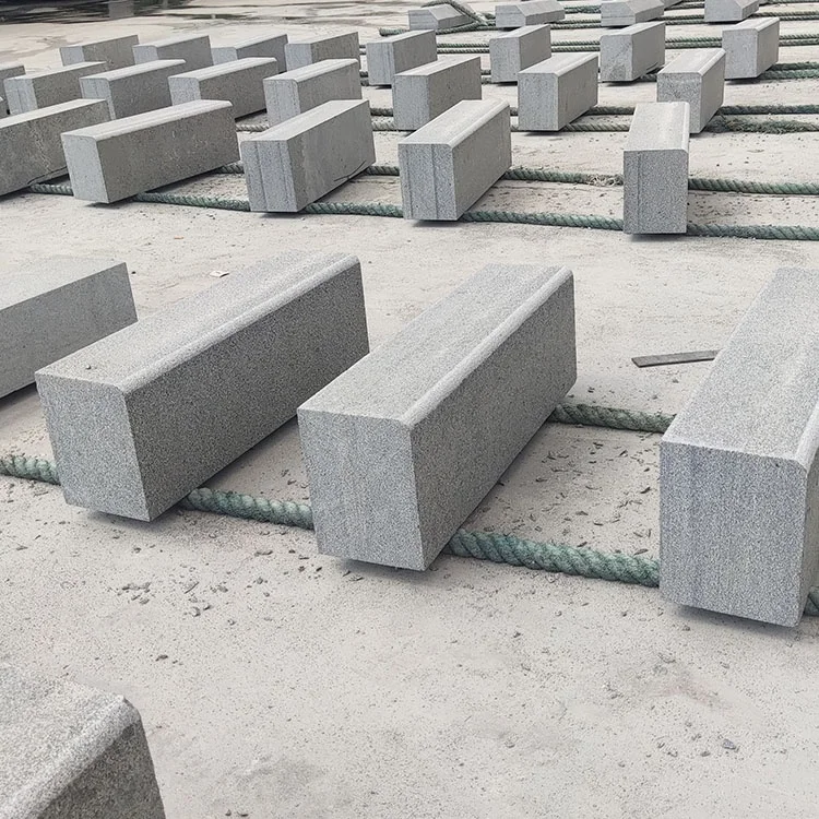 Granite  Border Upstand G654  Road Side Stone Price, Standard Kerbstone Sizes Chinese Gey granite kerbs