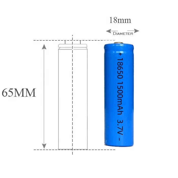 Factory custom lithium ion battery pack 18650 battery cell 3.7v 1500mah for consumer electronics