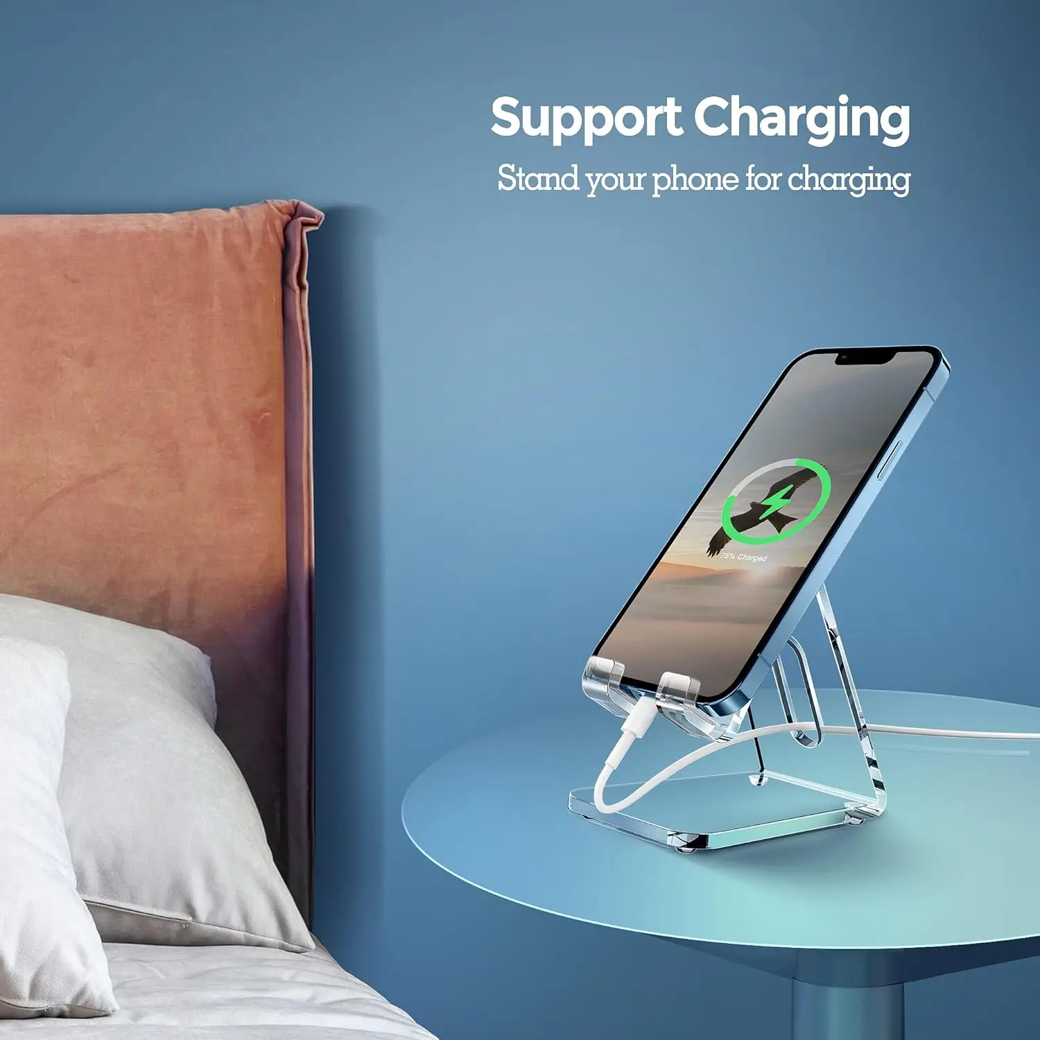 Desktop Transparent Acrylic Mobile Phone Display Stand Simple Carry Plexiglass Cell Phone Pad Tablet Display Stand