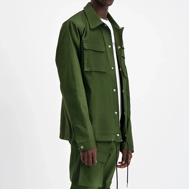 XJYD Spring Autumn Fashion Customized Jackets Men Casual Harajuku Outwear Cotton Cargo Jackets