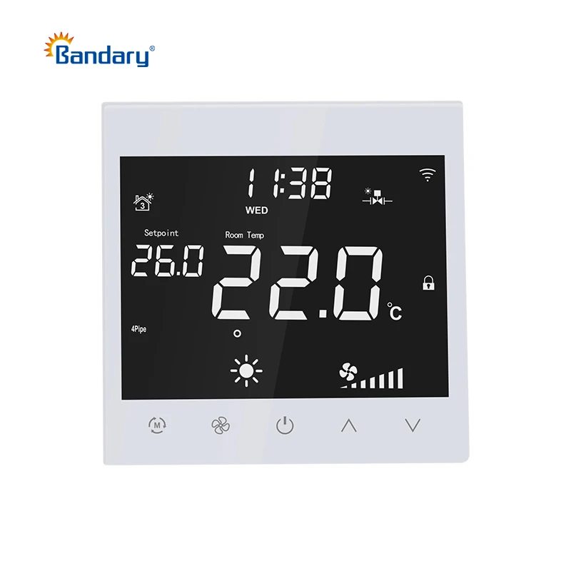 Tuya WiFi Smart Thermostat Central Air Conditioner Thermostat Temperature Controller 3 Speed Fan Coil HVAC Modbus Thermostat