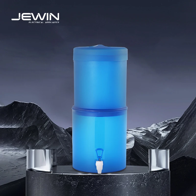 JEWIN 20L Gravity Water Filter Ceramic Water Purifier Activated Carbon Rod Drink Water Filter