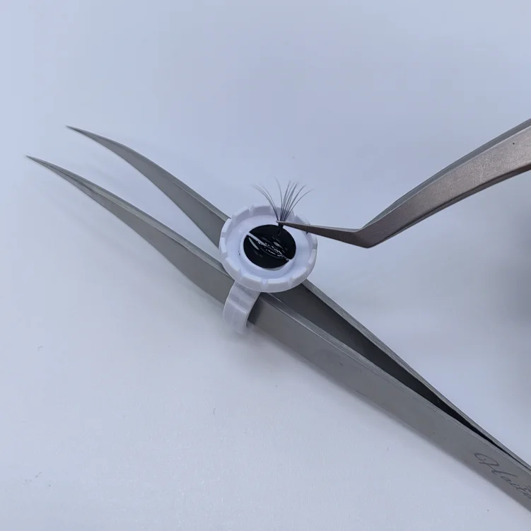 Blooming Eyelash Glue Ring Easy Fan Adhesive Cup Eyelashes Glue Holder Rings