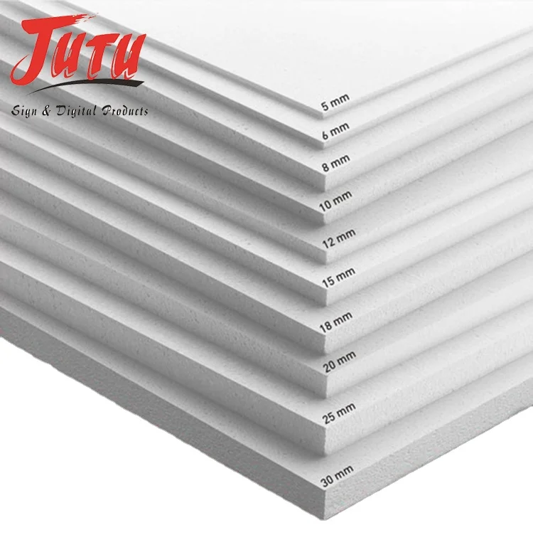 JUTU 5mm Flexible PVC Sheet Advertising Expanded fomed sheet Inkjet Printing Material Color PVC Foam Board