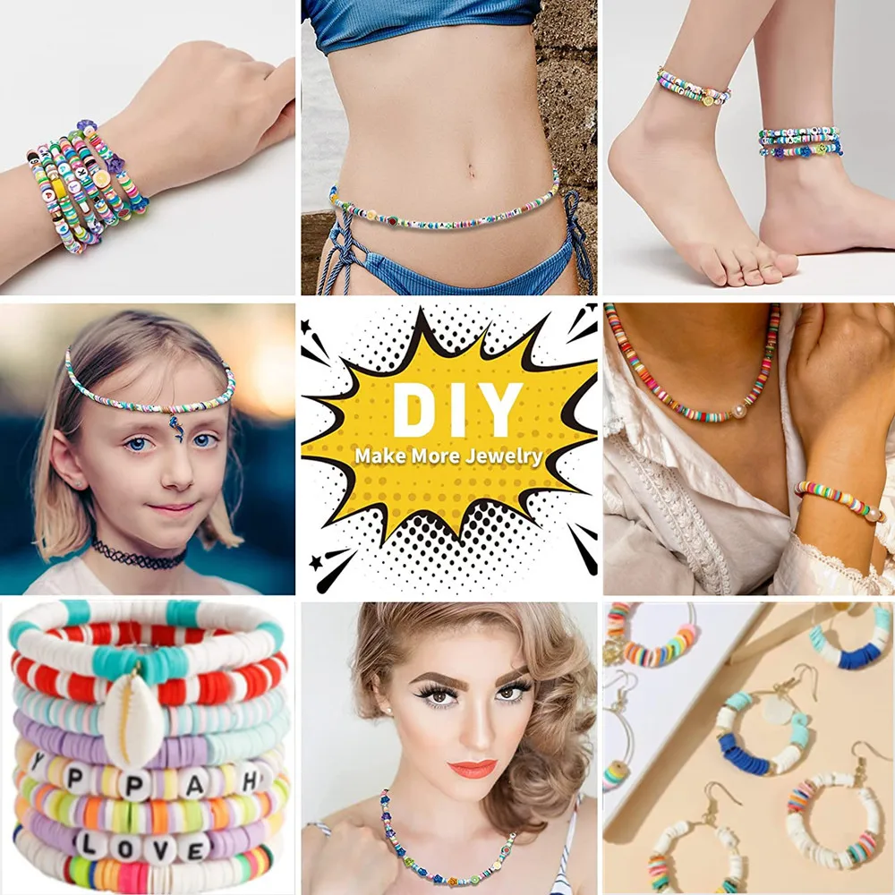 Hot Sale Products 5000 Beads Clay Alphabet Beads Jewelry Handmade DIY Accessories Set Polymer Clay Bracelet Making Spacer Kit