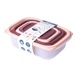 Refrigerator BPA Free Plastic Storage Container Set Heat Resistant Plastic Food Storage Container