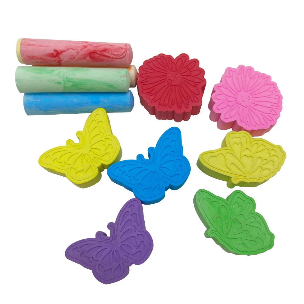 Brand new design Outdoor Non Toxic Butterfly Shaped sidewalk chalk children schooling toy