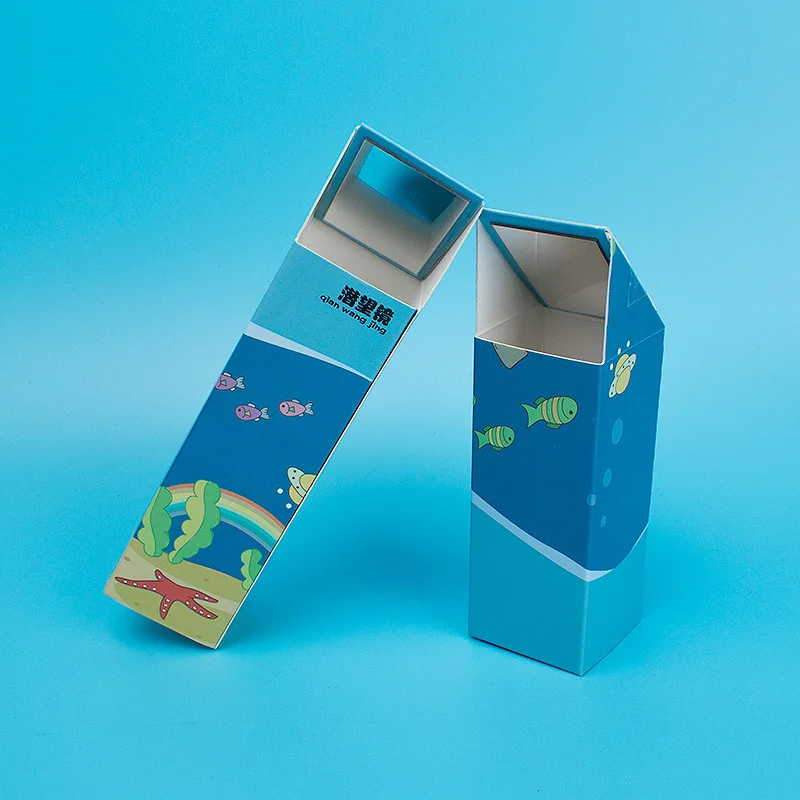 Folding Physics Educational STEM Experiment Toy DIY Foldable Mini Cardboard Paper Telescopic Periscope Teaching Tools