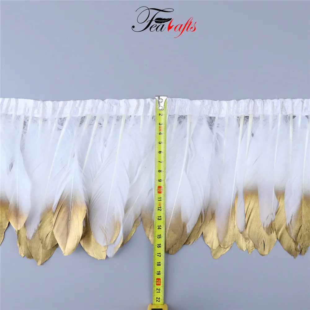 Wholesale Feather Fabric Material Dyed 15-20cm Natural Artificial Goose Feathers Duster Trim For Crafts Wedding Costume Carnival