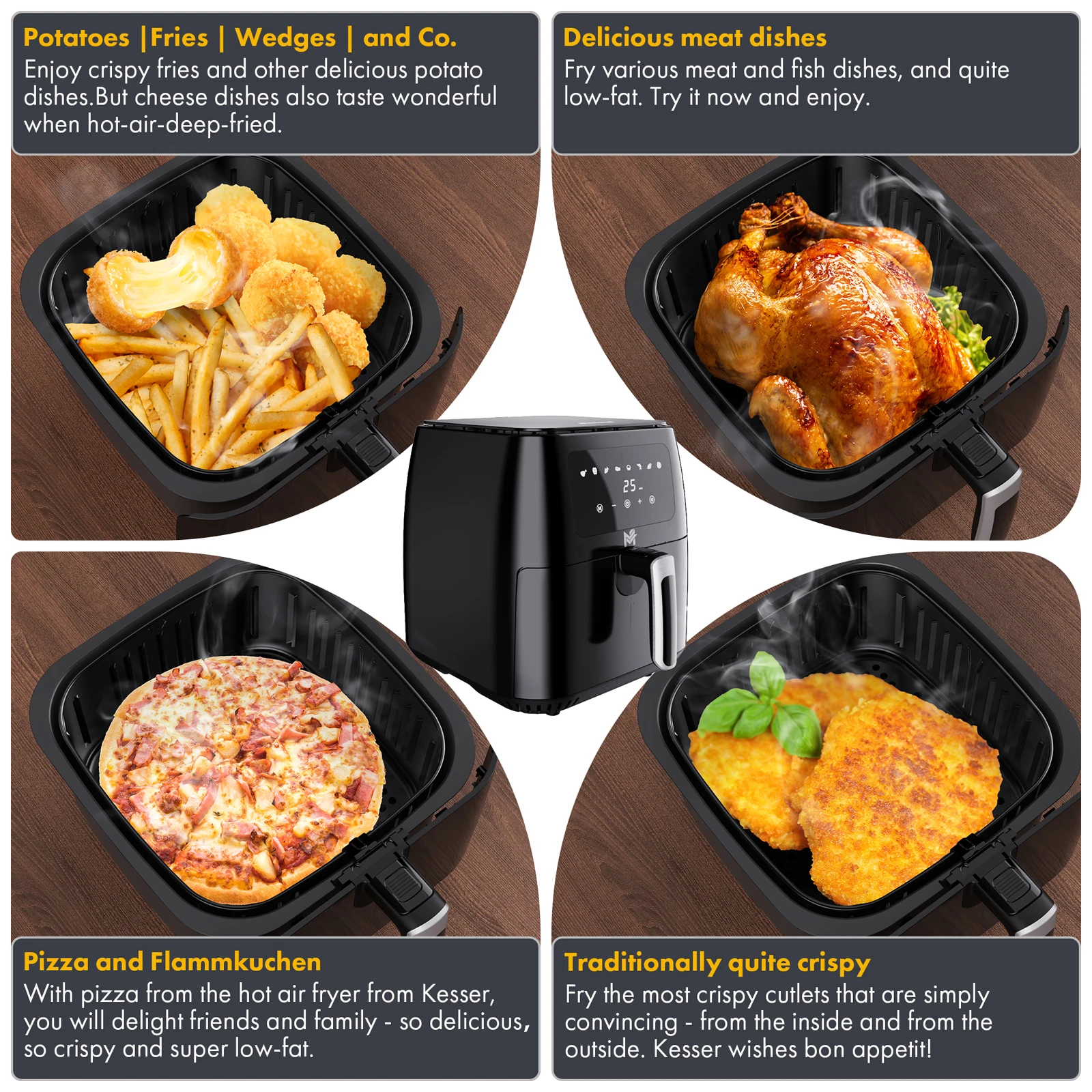 oven electric digit oven air fryer glass cooking new fashion oil-free small silver crest airfryr dual basket air fryer on sale