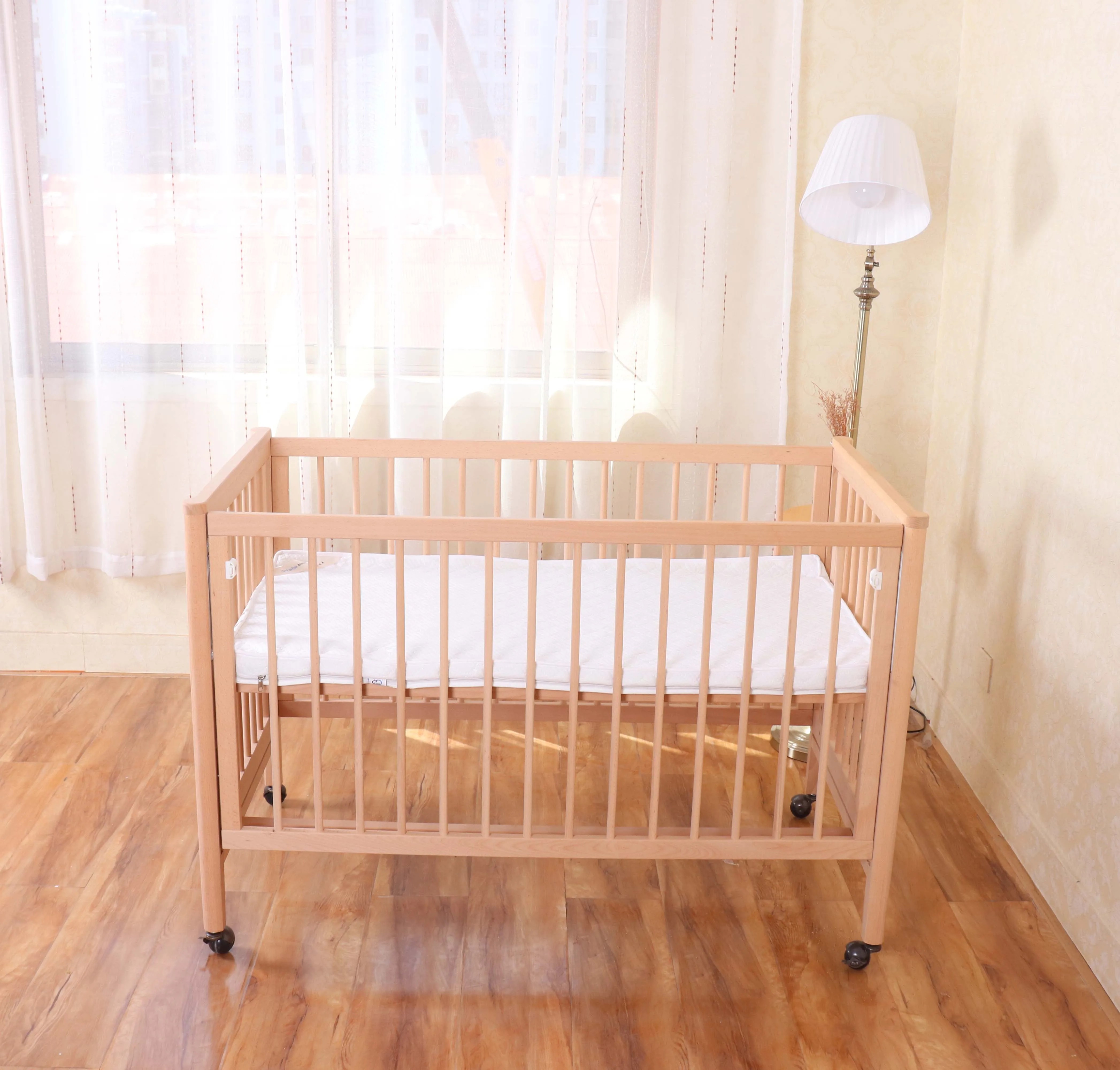 Factory Direct Price  levels adjustable wooden baby cots or cribs