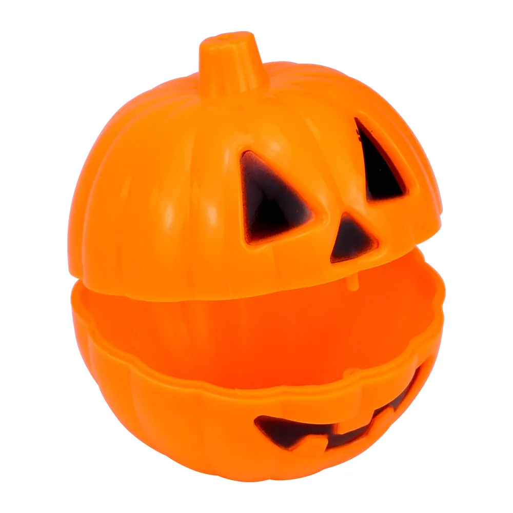 Openable Pumpkin Bucket Party Carnival Gifts Portable Pumpkin Buckets Candy Holder Pot with Handle for Halloween